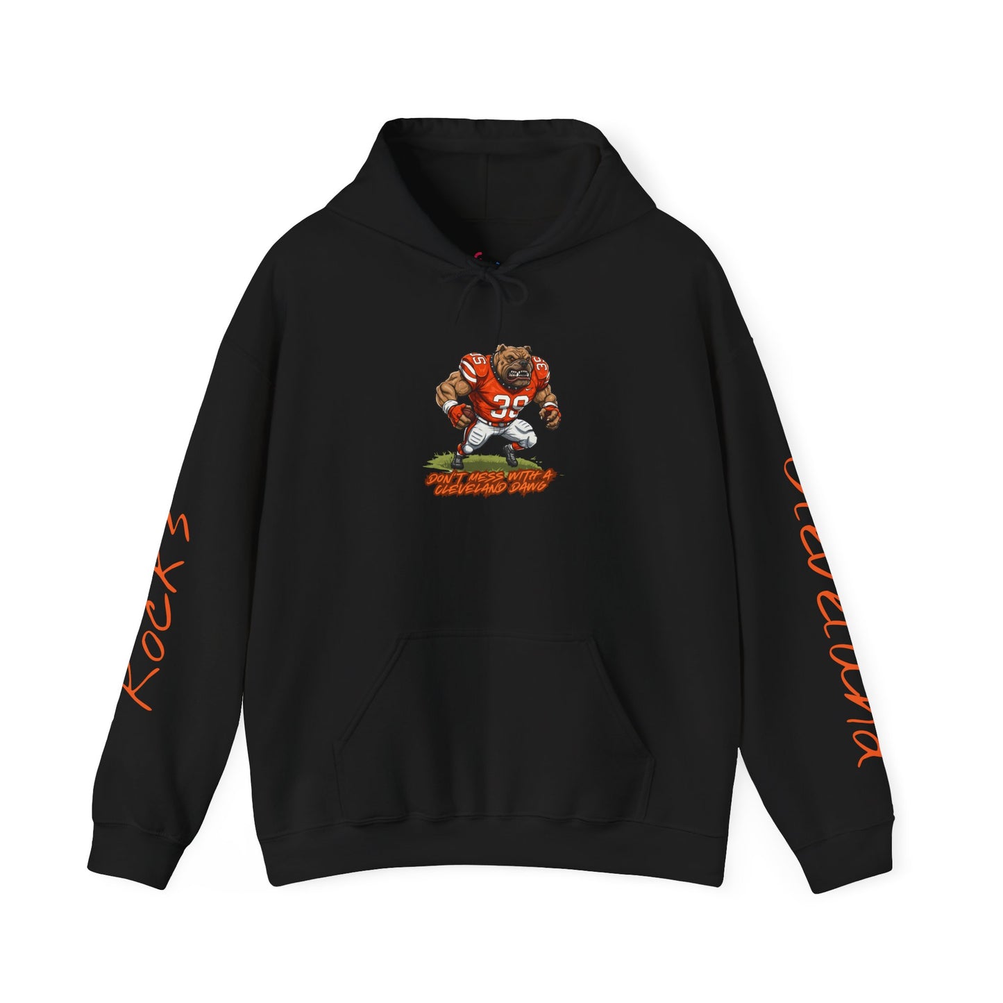 Cleveland Football "Cleveland Dawg" Unisex Heavy Blend™ Hooded Sweatshirt