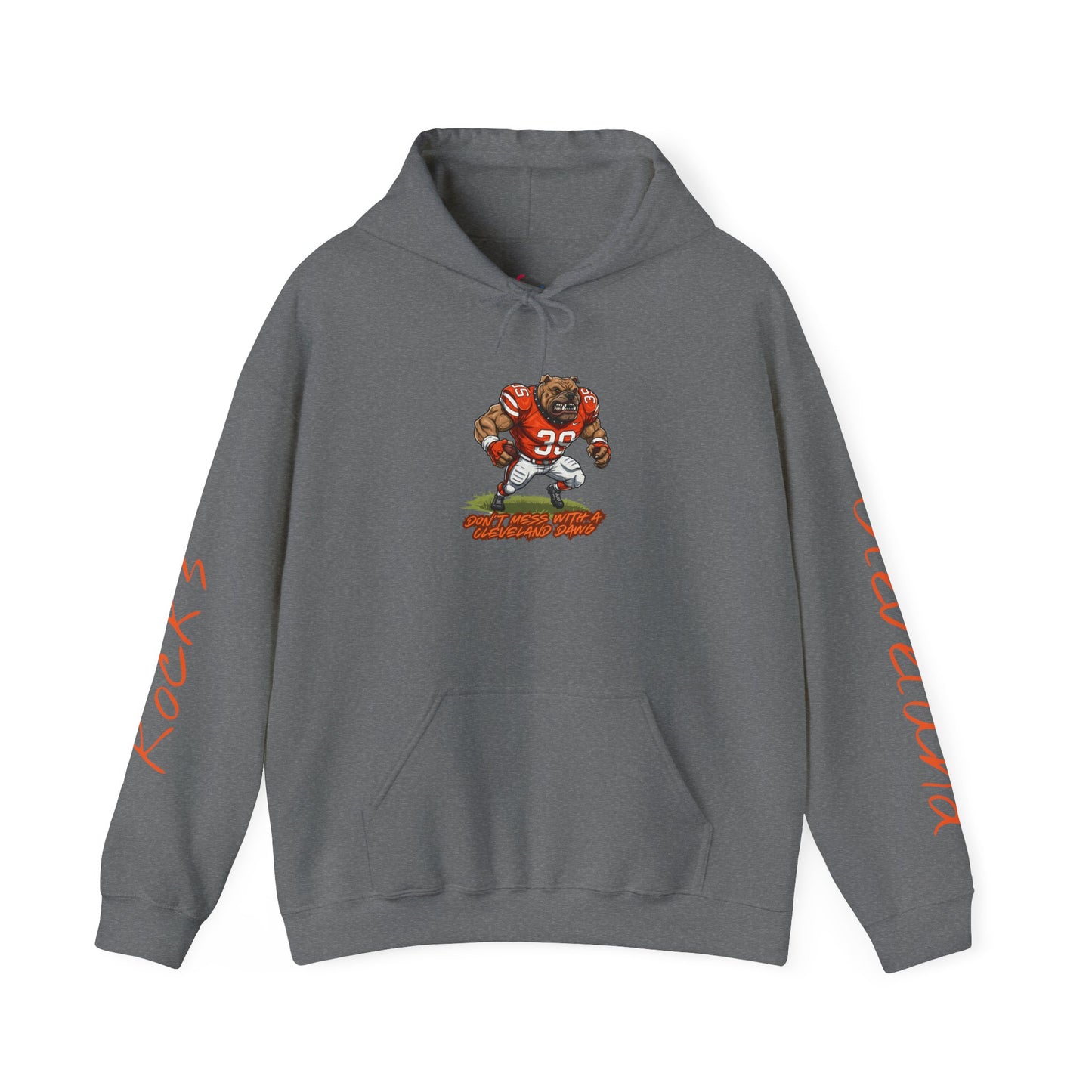 Cleveland Football "Cleveland Dawg" Unisex Heavy Blend™ Hooded Sweatshirt