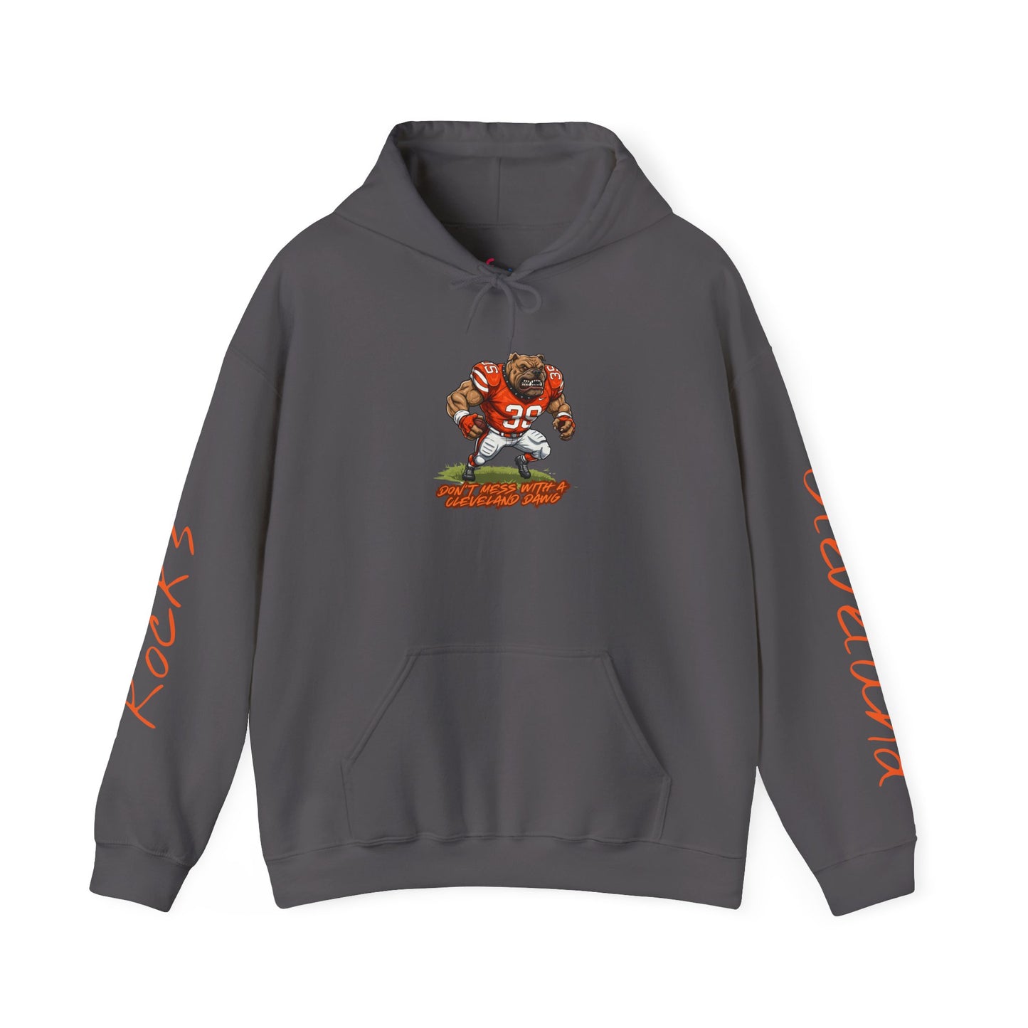 Cleveland Football "Cleveland Dawg" Unisex Heavy Blend™ Hooded Sweatshirt